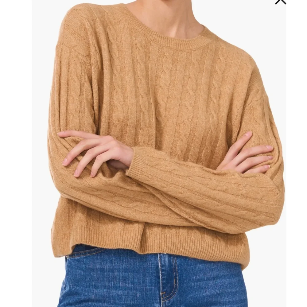 NWT 1. State Cable Knit Tan Sweater